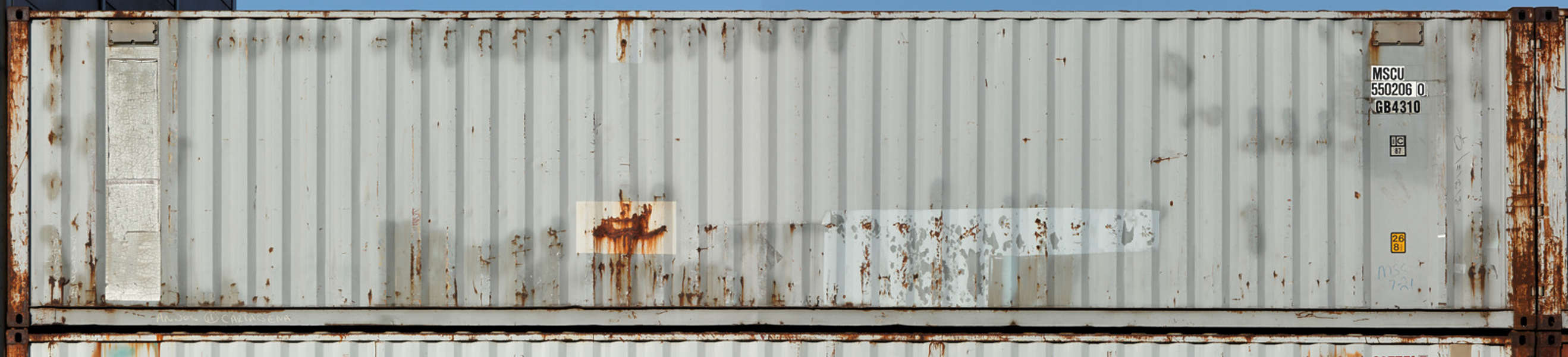 MetalContainers0130 - Free Background Texture - container side shipping