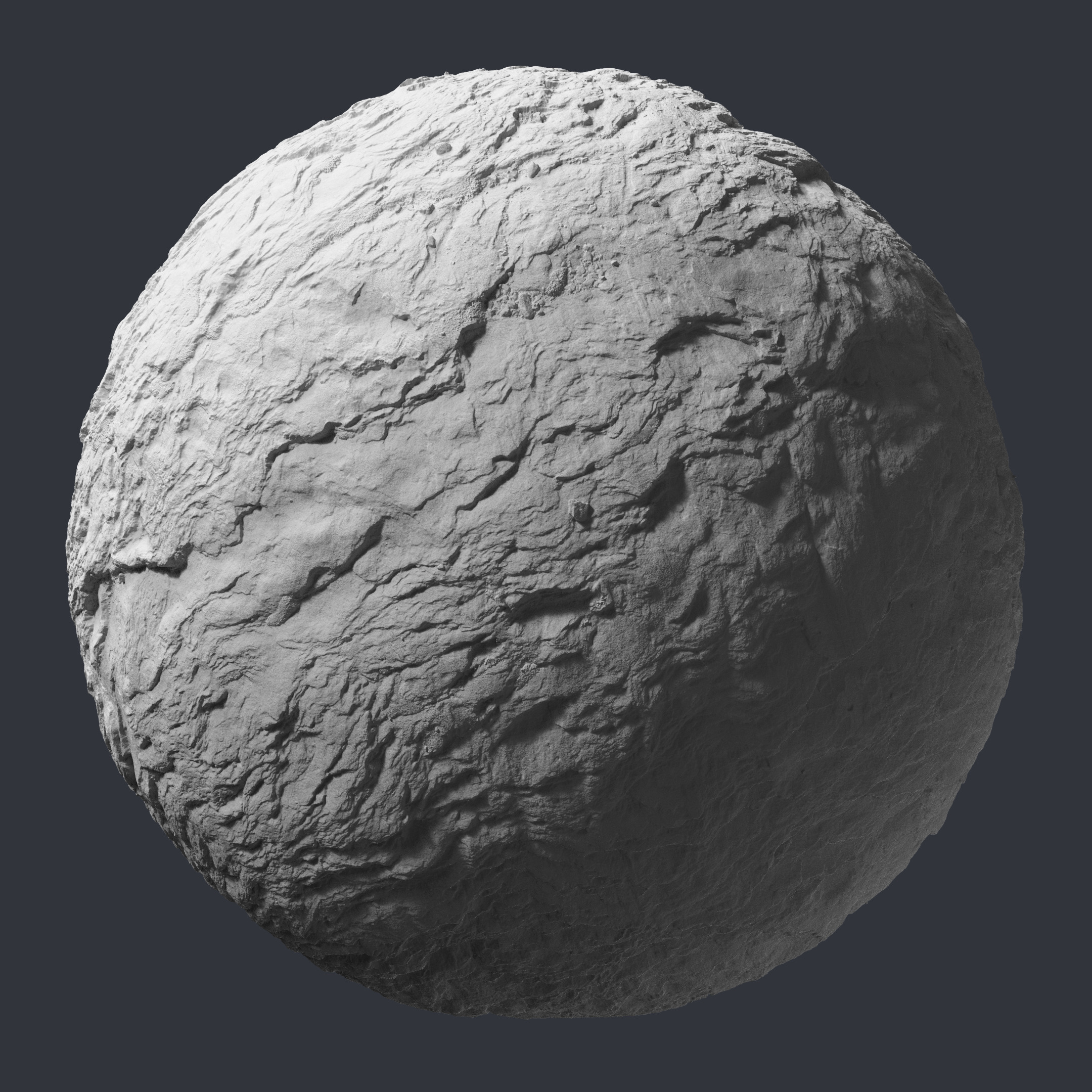 3D Scanned Layered Rock Surface - 2x2 meters