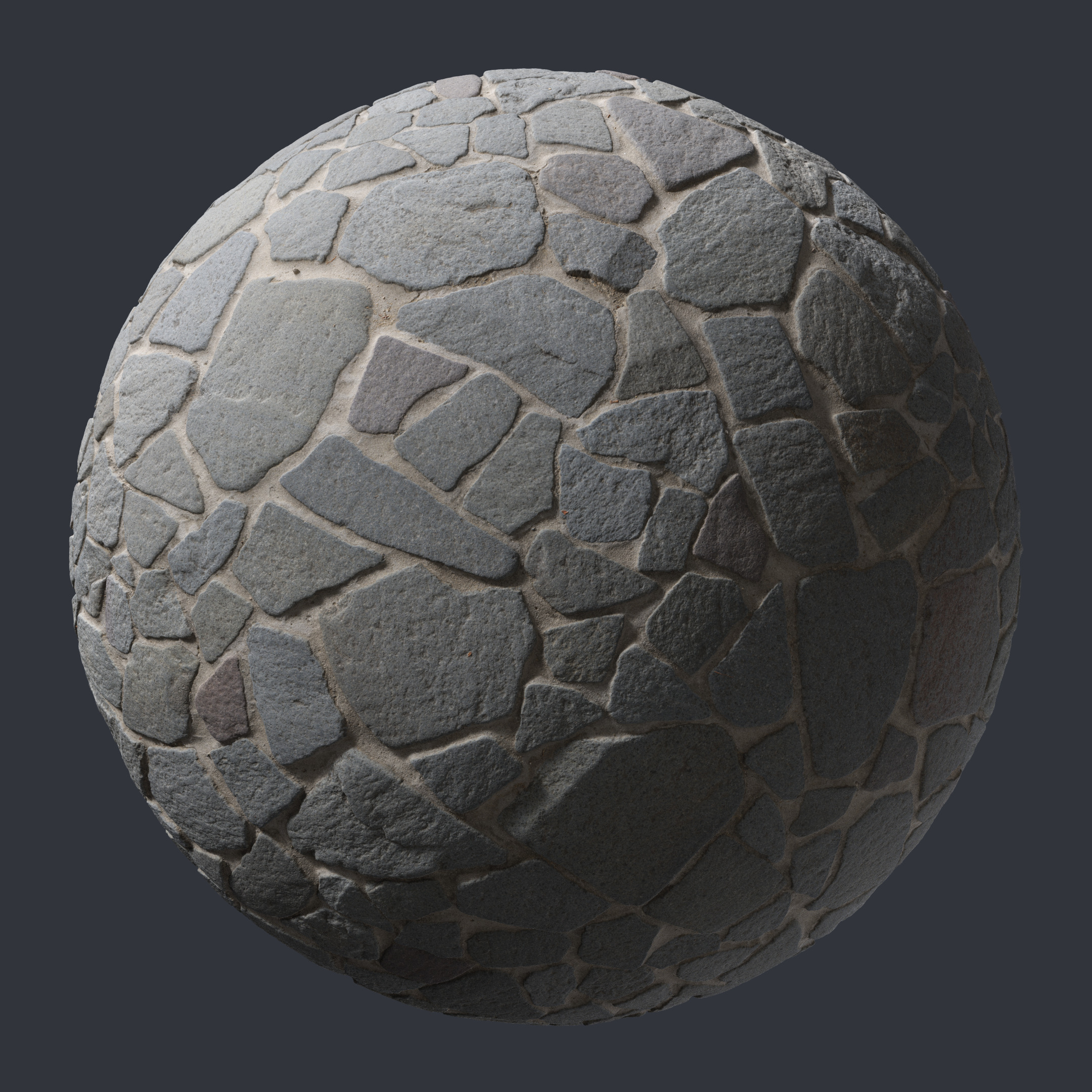 3D Scanned Medieval Cobblestone - 2x2 meters