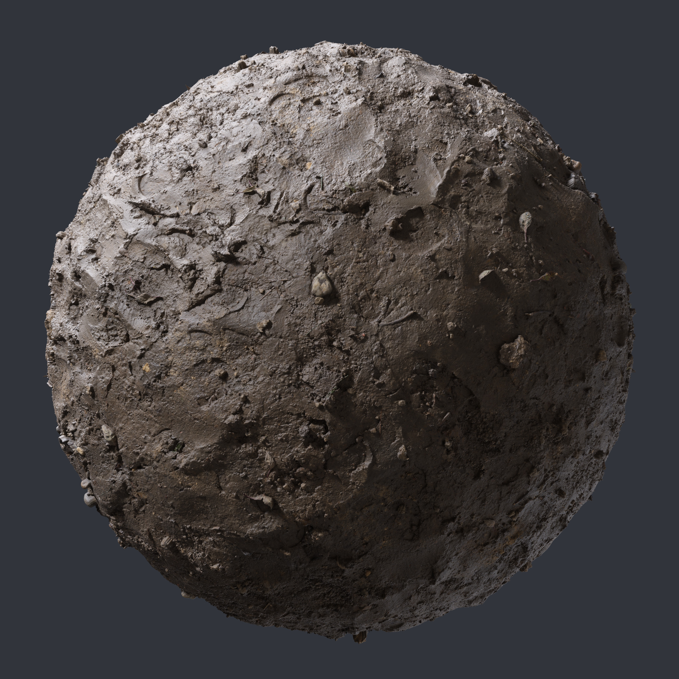 3D Scanned Clay Ground Floor - 2x2 meters