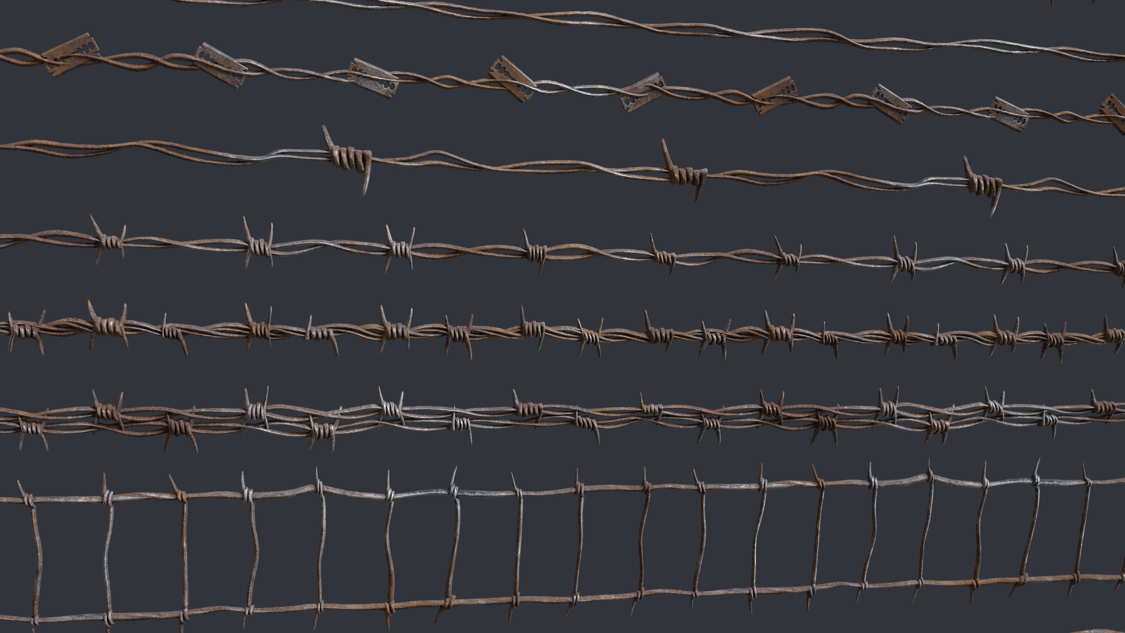 barbed wire fencing materials