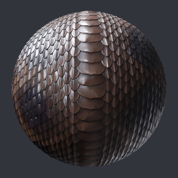 Orange Snake Scale Skin with Black Circles, Free PBR